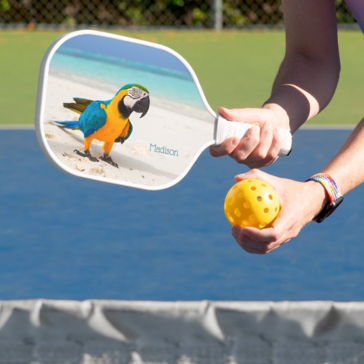 Aangepaste naam Beach Parrot Pickleball Paddle (Insitu)