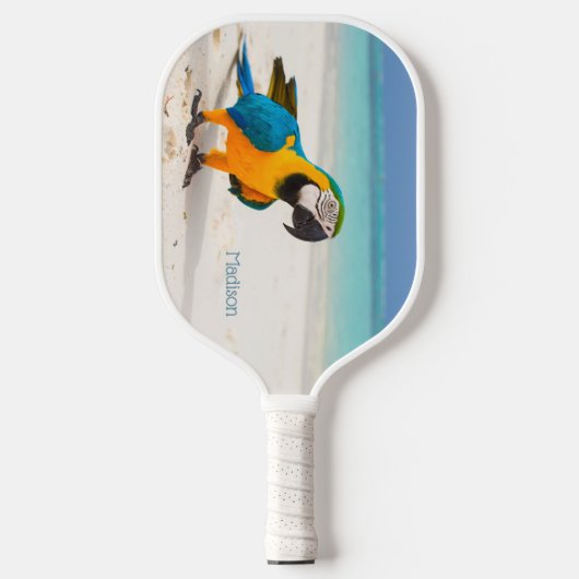 Aangepaste naam Beach Parrot Pickleball Paddle (Voorkant)
