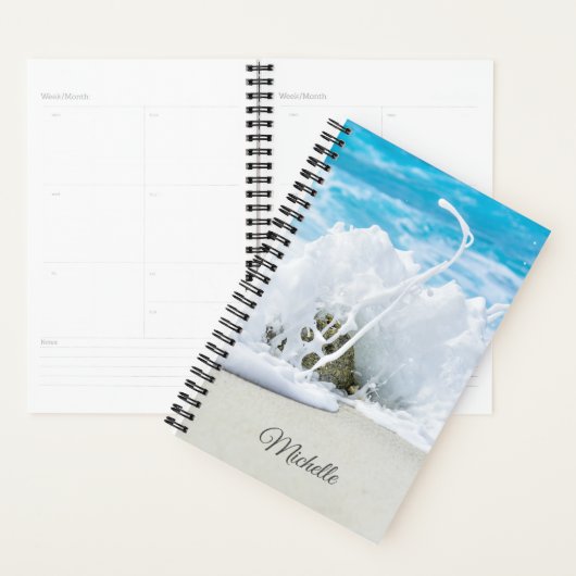 Aangepaste naam beach Wave Splash Planner (Display)