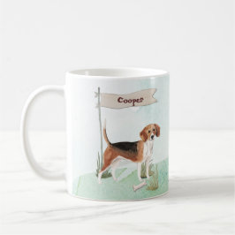 Aangepaste naam Beagle Pet Dog Koffiemok