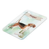 Aangepaste naam Beagle Pet Dog Magneet (Linkerzijde)