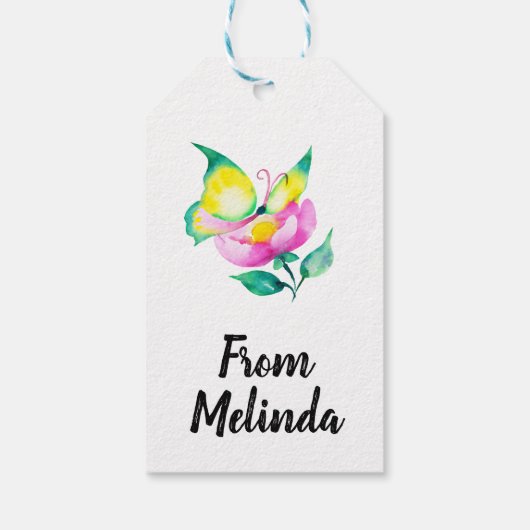 Aangepaste naam Bedankt Label cadeau Cadeaulabel (Achterkant)