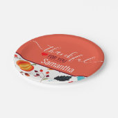Aangepaste naam bedankt voor je Thanksgiving Papieren Bordje (Gekanteld)