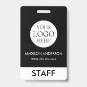 Aangepaste naam Bedrijfslogo Werknemer Badge (Voorzijde)