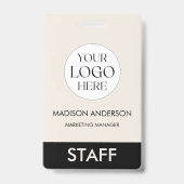 Aangepaste naam Bedrijfslogo Werknemer Badge (Voorzijde)