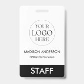 Aangepaste naam Bedrijfslogo Werknemer Badge (Voorzijde)