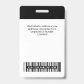 Aangepaste naam bedrijfsnaam Qr-code Logo Badge (Achterkant)