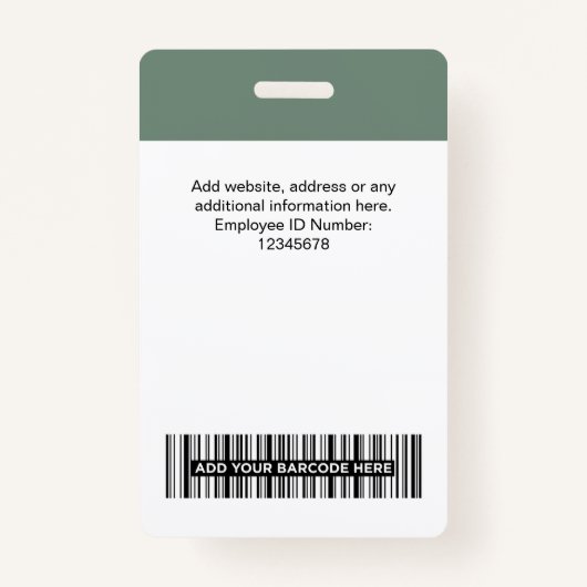 Aangepaste naam bedrijfsnaam Qr-code Logo Badge (Achterkant)