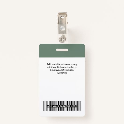 Aangepaste naam bedrijfsnaam Qr-code Logo Badge (Achterkant met clip)