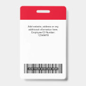 Aangepaste naam bedrijfsnaam Qr-code Logo Badge (Achterkant)