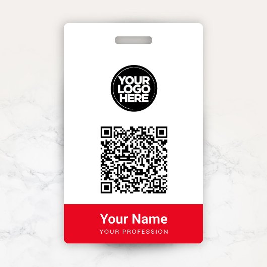 Aangepaste naam bedrijfsnaam Qr-code Logo Badge