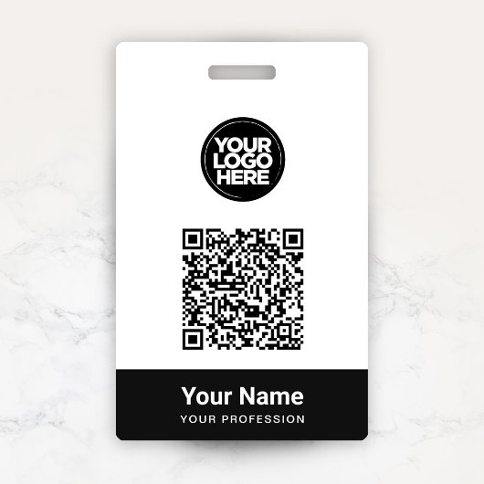 Aangepaste naam bedrijfsnaam Qr-code Logo Badge