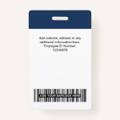 Aangepaste naam bedrijfsnaam Qr-code Logo Badge (Achterkant)