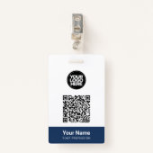 Aangepaste naam bedrijfsnaam Qr-code Logo Badge (Voorkant met clip)