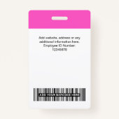 Aangepaste naam bedrijfsnaam Qr-code Logo Badge (Achterkant)