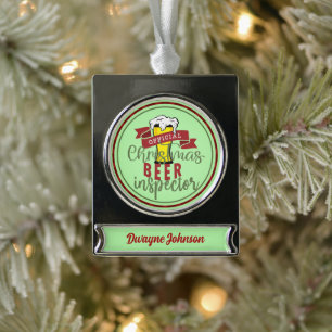 Aangepaste naam Beer Lover Funny Gezegde Beer Tast Verzilverd Banner Ornament