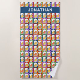 Aangepaste naam BEER Pop Kunststrand handdoek