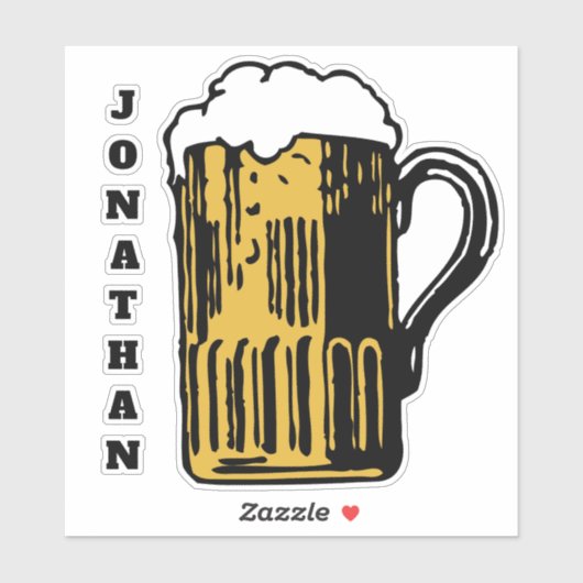 Aangepaste naam BEER Sticker (Vel)