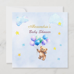 Aangepaste Naam Beer zwevende ballonnen Baby showe