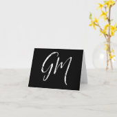 Aangepaste naam Beginletters gepersonaliseerd twee Kaart (Gele Bloem)