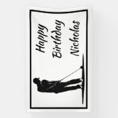 Aangepaste naam begroeting golf golfer speler spandoek (Verticaal)
