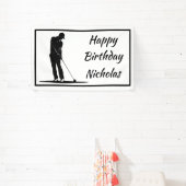 Aangepaste naam begroeting golf golfer speler spandoek (Insitu)