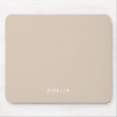 Aangepaste naam beige kleur muismat (Voorkant)