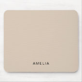 Aangepaste naam Beige kleur Muismat (Voorkant)
