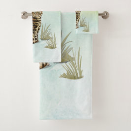 Aangepaste naam: bengaal kat pakket bad handdoek