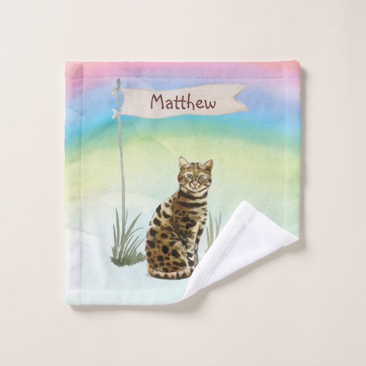 Aangepaste naam: bengaal kat pakket bad handdoek (Wasdoekje)