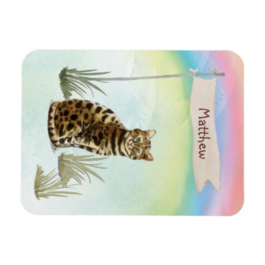 Aangepaste naam: bengaal kat pakket magneet (Horizontaal)