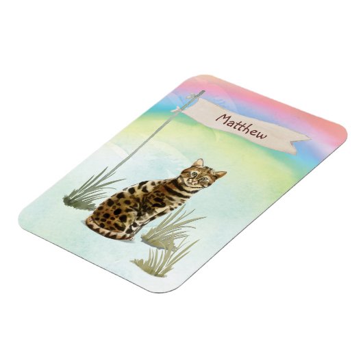 Aangepaste naam: bengaal kat pakket magneet (Linkerzijde)