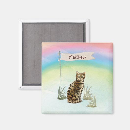 Aangepaste naam: bengaal kat pakket magneet (Voorkant / Achterkant)