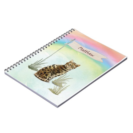 Aangepaste naam: bengaal kat pakket notitieboek (Linkerzijde)