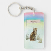 Aangepaste naam: bengaal kat pakket sleutelhanger (Voorkant)