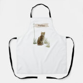 Aangepaste naam: Bengaal kat Pet Apron Schort (Voorkant)