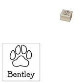 Aangepaste naam Bentley Paw Print Rubber Stamp Rubberstempel (Gestempeld)
