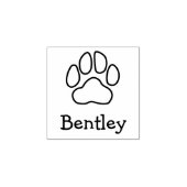 Aangepaste naam Bentley Paw Print Rubber Stamp Rubberstempel (Afrduk)