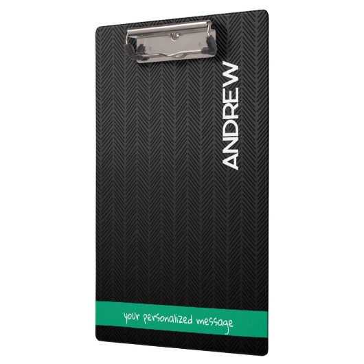 Aangepaste Naam & Bericht Gepersonaliseerd Modern  Klembord (Links)