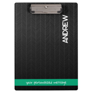 Aangepaste Naam & Bericht Gepersonaliseerd Modern  Klembord