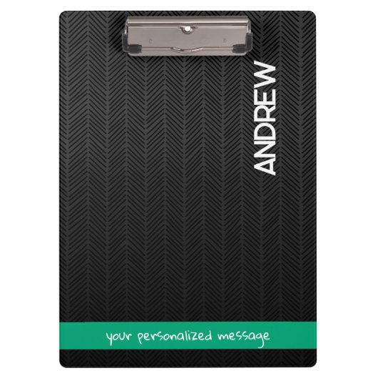 Aangepaste Naam & Bericht Gepersonaliseerd Modern  Klembord (Voorkant)