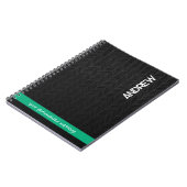 Aangepaste Naam & Bericht Gepersonaliseerd Modern  Notitieboek (Linkerzijde)