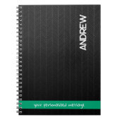 Aangepaste Naam & Bericht Gepersonaliseerd Modern  Notitieboek (Voorkant)