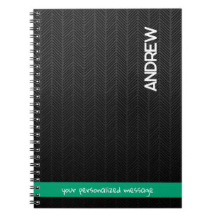 Aangepaste Naam & Bericht Gepersonaliseerd Modern  Notitieboek