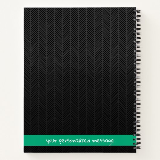 Aangepaste Naam & Bericht Gepersonaliseerd Modern Notitieboek (Achterkant)