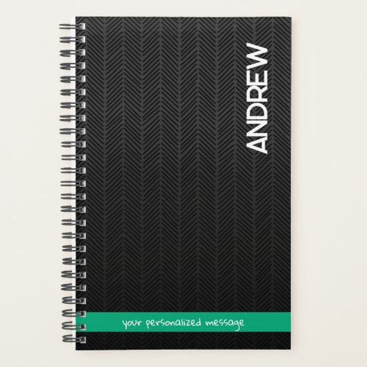 Aangepaste Naam & Bericht Gepersonaliseerd Modern Planner (Voorkant)