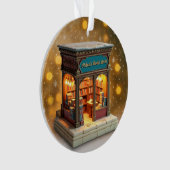 Aangepaste naam> bericht me Boekwinkel Keramische Ornament (voorkant)