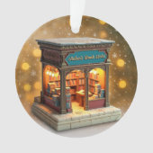 Aangepaste naam> bericht me Boekwinkel Keramische Ornament (voorkant)