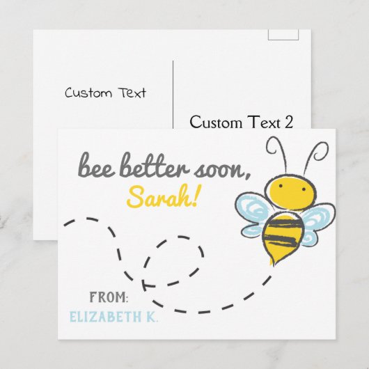 *Aangepaste naam bericht ontvanger* komt binnenkor Briefkaart (Voorkant / Achterkant)