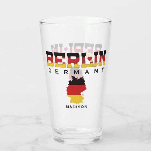Aangepaste naam Berlijn Duitsland Glas (Achterkant)